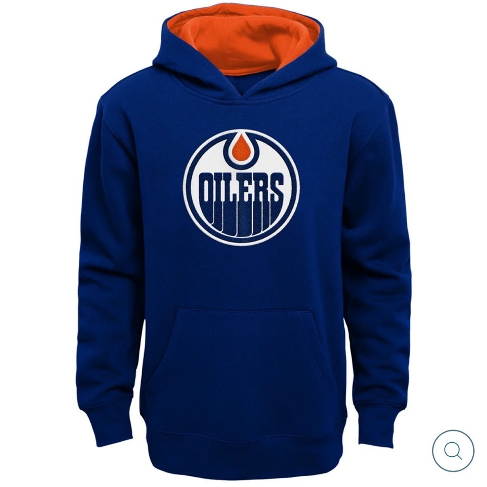 NHL- youth Edmonton Oilers Outerstuff Prime Fleece Blue Hoodie size XXL